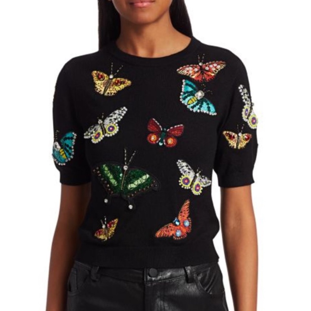 Alice and Olivia T-shirt sweater butterfly size S